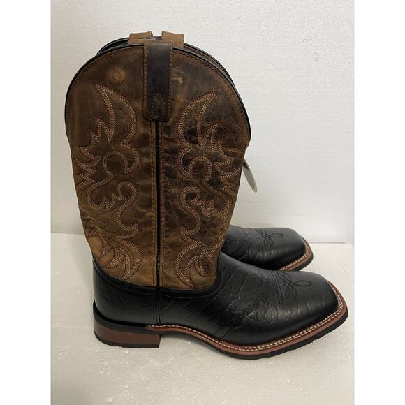 Laredo Topeka Square Toe Cowboy Mens Black, Brown Dress Boots 7824 - Size 12 main image 5
